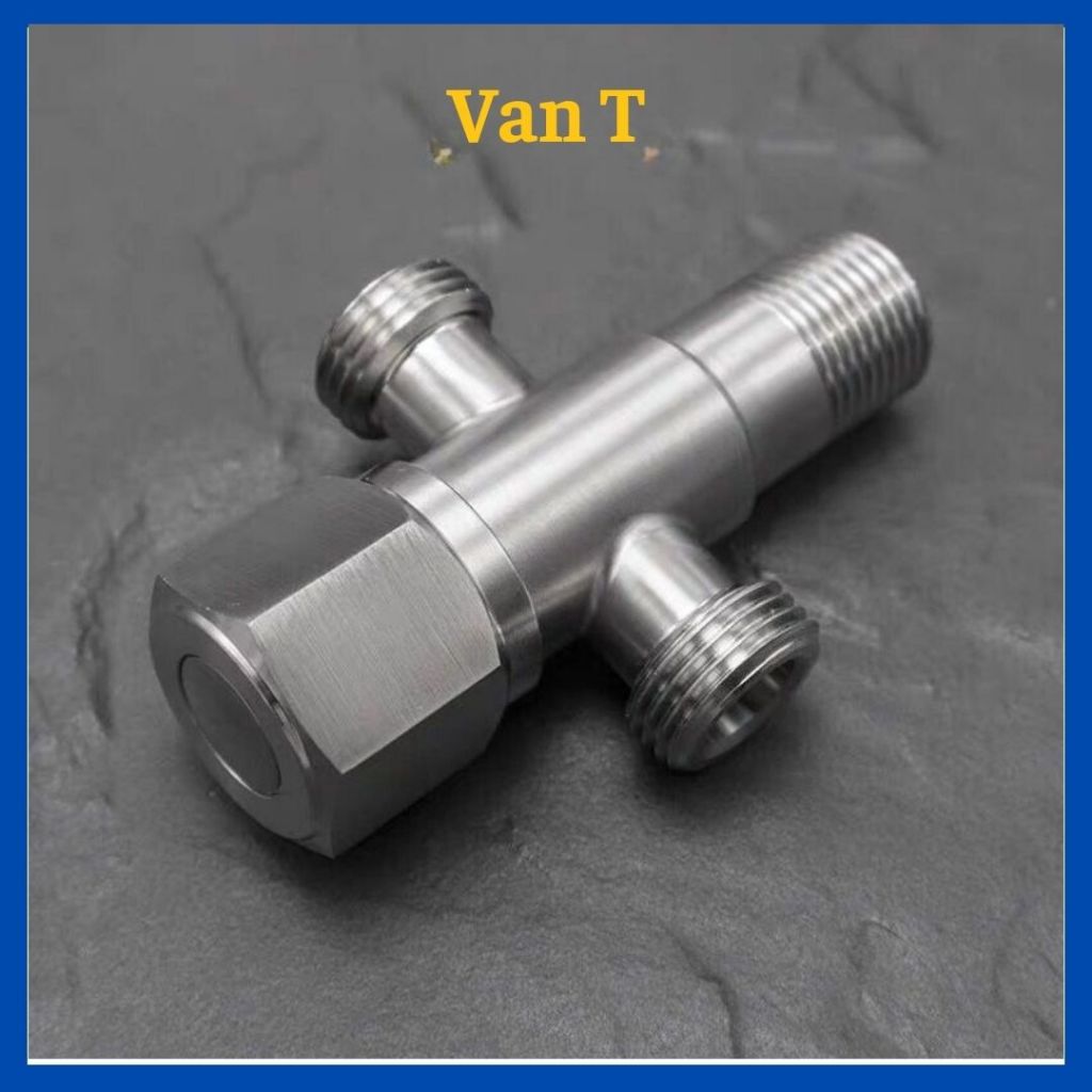 Van T cầu, T cầu, van giảm áp inox 304, van khóa gắn tường, van chia nước cho vòi xịt vệ sinh và bồn cầu inox 304