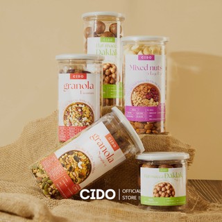 Combo granola hạt dinh dưỡng mix và macca nứt vỏ Đăk Lăk by CIDO ăn kiêng giảm cân eat clean không đường