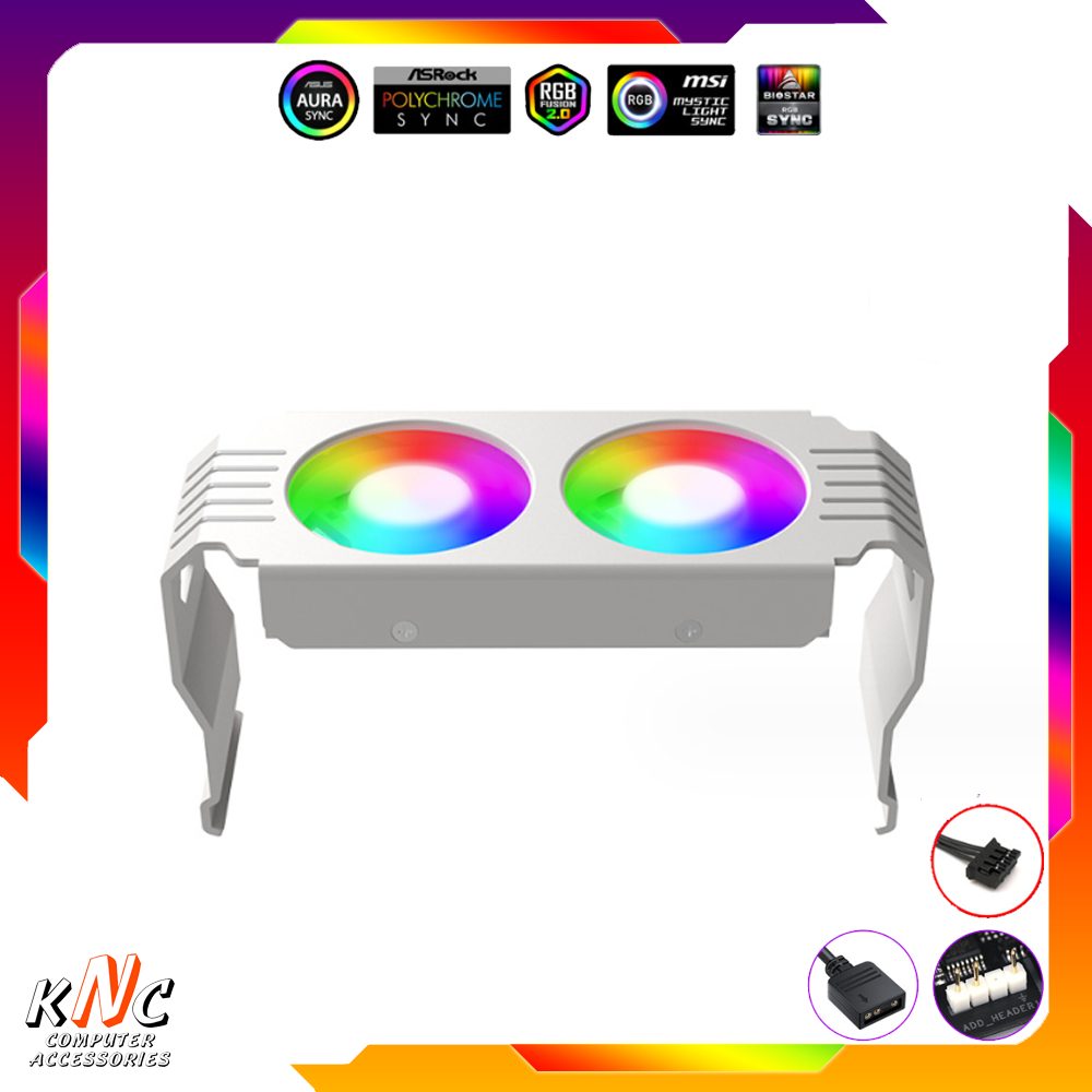 Tản Nhiệt Ram Led 5v ARGB Snowman D50 White Đồng Bộ Mainboard - Hub Coolmoon Tomato Xigmateks VSP - Hàng Fullbox