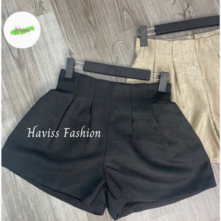 Quần short nữ Haviss thiết kế cạp lưng cao dáng phồng bigsize xòe bồng đùi sooc ngắn khoá sau chất vải Tafta cao cấp