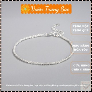 Vòng tay nữ bạc S925 - Lắc tay bạc nữ S925 tuyết trắng dễ thương, xinh xắn Vườn Trang Sức
