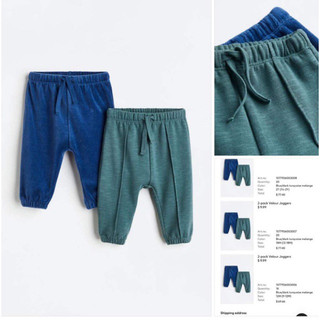 Set 2 quần nỉ hm auth săn sale 70% cho bé