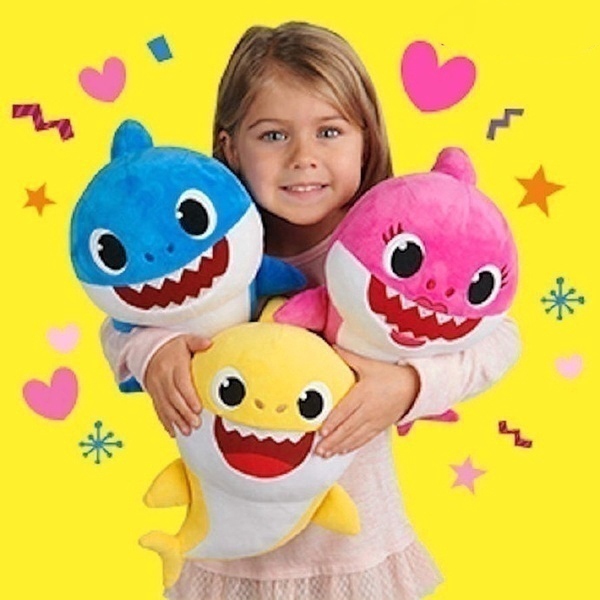 Gấu Bông Cá Mập Baby Shark Đáng Yêu Vui Nhộn. Thú bông PINK PONG Xưởng Gấu Tiến Đạt Bê