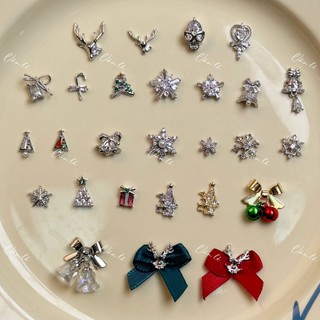 Phụ kiện noel charm đá đính móng nail mới