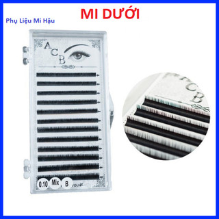 Mi Dưới Độ Cong B_J Mix 5-8mm_Hộp Lông  Mi Dưới Dày 0.07 - 0.10_Mi ACB_Mi Dưới ACB Hộp Mix Size_Phụ Liệu Mi Hậu