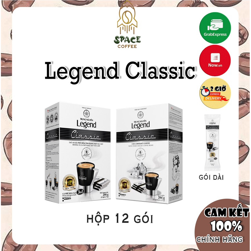 Cà Phê Hòa Tan Legend Classic Bịch 50 Gói, Hộp 12 Gói