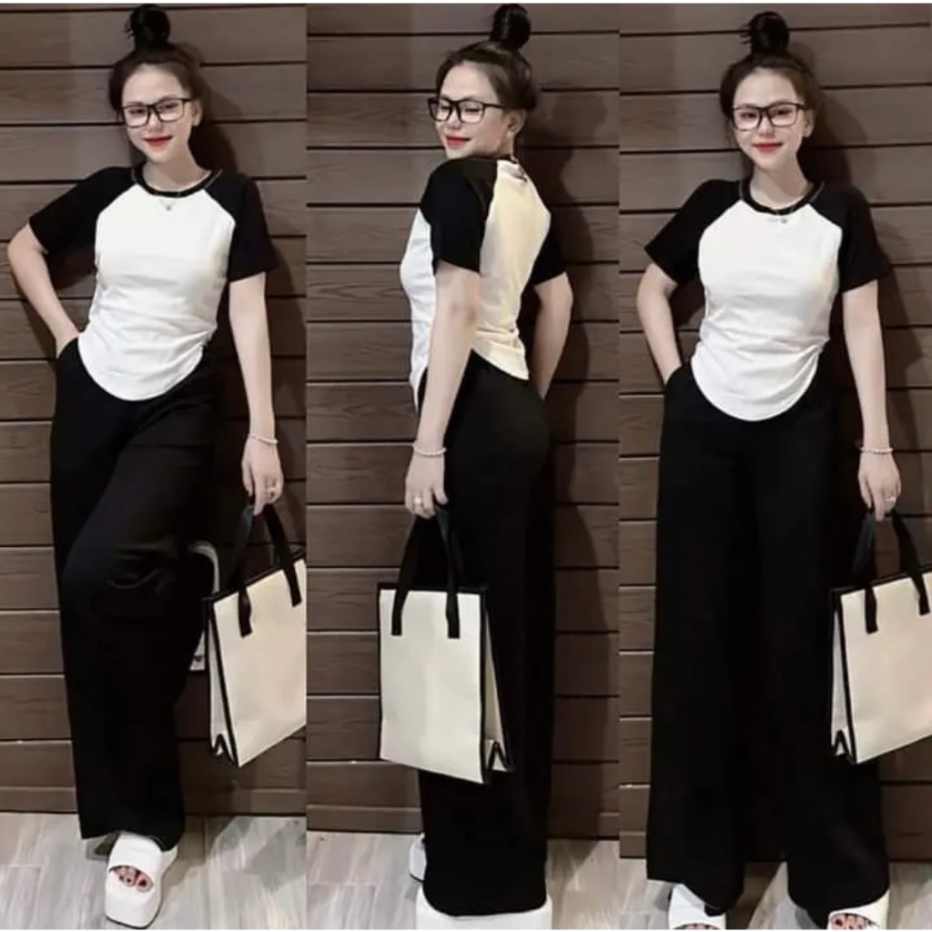 SÉT BỘ THUN GÂN KÈM ÁO CROPTOP PHỐI MÀU SIÊU NẶNG ĐỘNG,TRẺ TRUNG,DÀNH CHO MỌI HOẠT ĐỘNG-Lai bầu