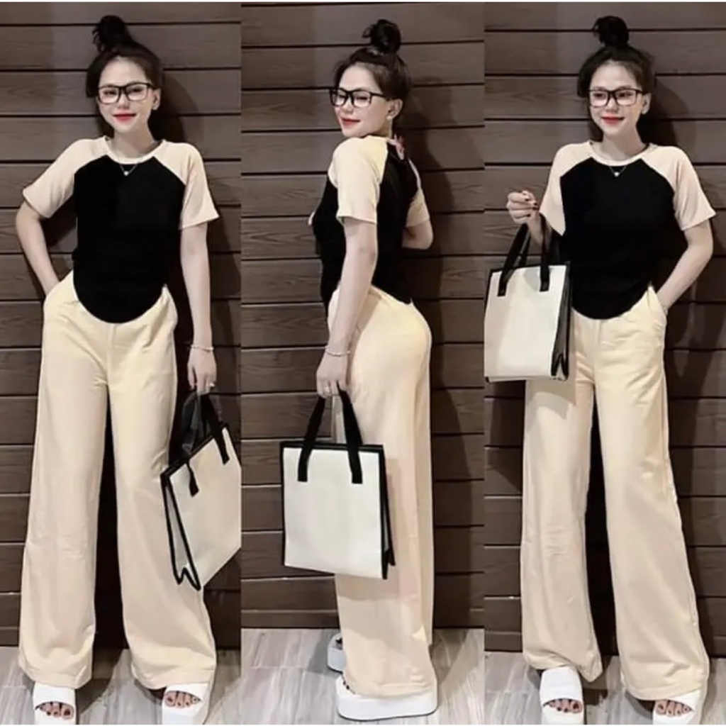 SÉT BỘ THUN GÂN KÈM ÁO CROPTOP PHỐI MÀU SIÊU NẶNG ĐỘNG,TRẺ TRUNG,DÀNH CHO MỌI HOẠT ĐỘNG-Lai bầu