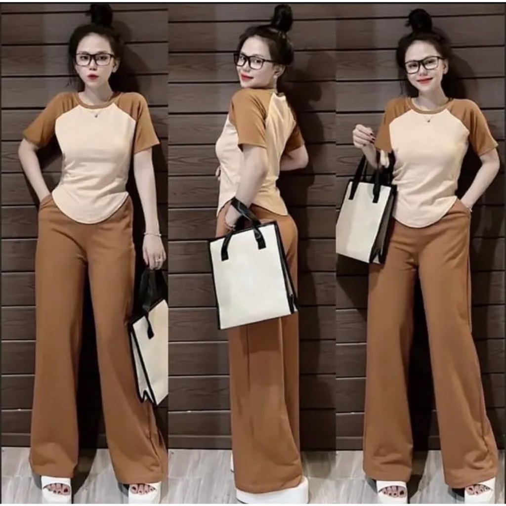 SÉT BỘ THUN GÂN KÈM ÁO CROPTOP PHỐI MÀU SIÊU NẶNG ĐỘNG,TRẺ TRUNG,DÀNH CHO MỌI HOẠT ĐỘNG-Lai bầu