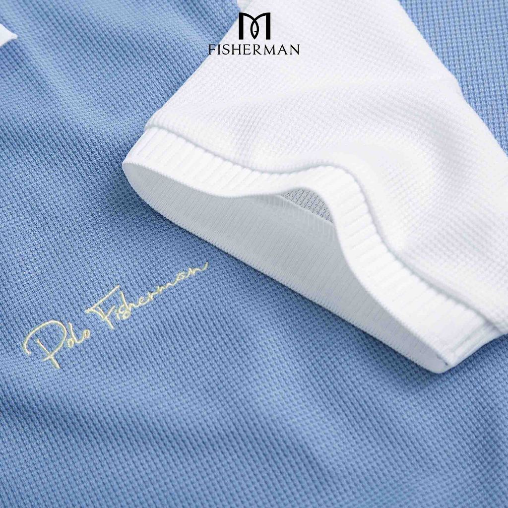 Áo polo nam local brand tay phối màu  phong cách trẻ trung năng động Fisherman