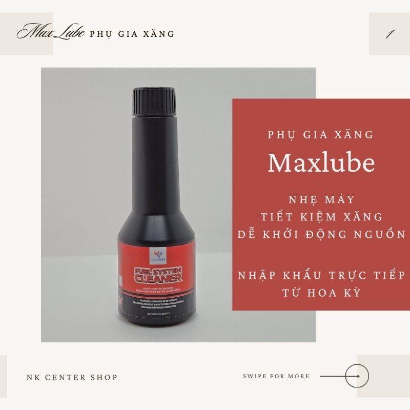 Dung Dịch Vệ Sinh Kim Phun, Súc Béc Xăng Xe máy MAXLUBE Làm Sạch Cặn Cacbon Buồng Đốt Nhập USA
