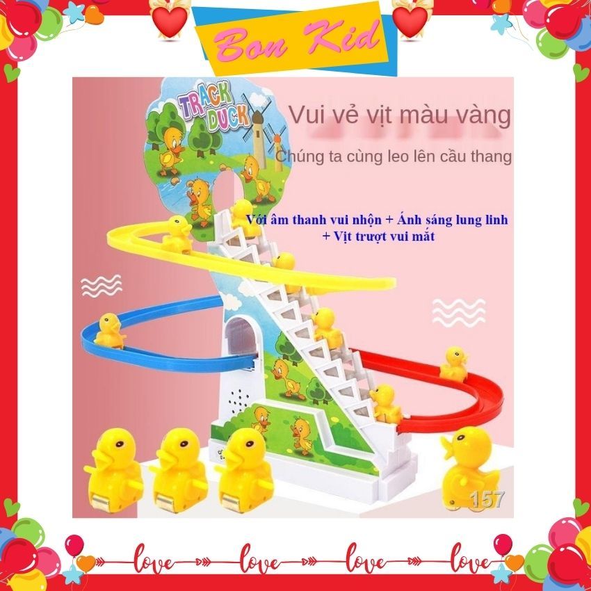 Đồ Chơi Vịt Vàng Leo Cầu Thang Với Âm Thanh Vui Nhộn, Đèn Nháy Đẹp Mắt Cho Bé Yêu
