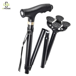 Gậy Chống Cho Người Già Grose Dạng Gấp Gọn, Có Kết Hợp Đèn Pin, Đế Chống Trượt – Hàng Chính Hãng