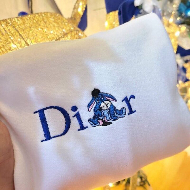 Áo Thun thêu hình Eeyore , Áo đôi Nam Nữ , Áo thun oversize