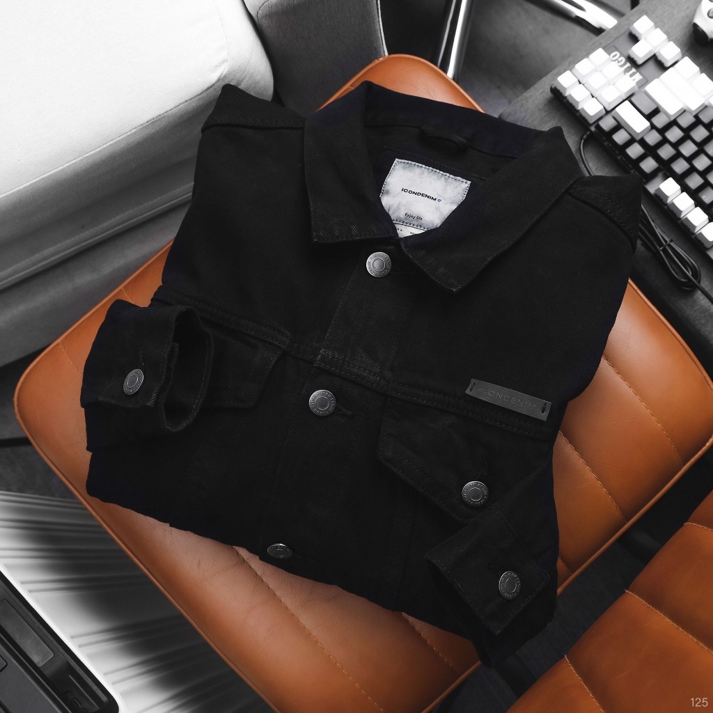 Áo Khoác Jeans Nam ICONDENIM Basic Dày Dặn - AKID0125