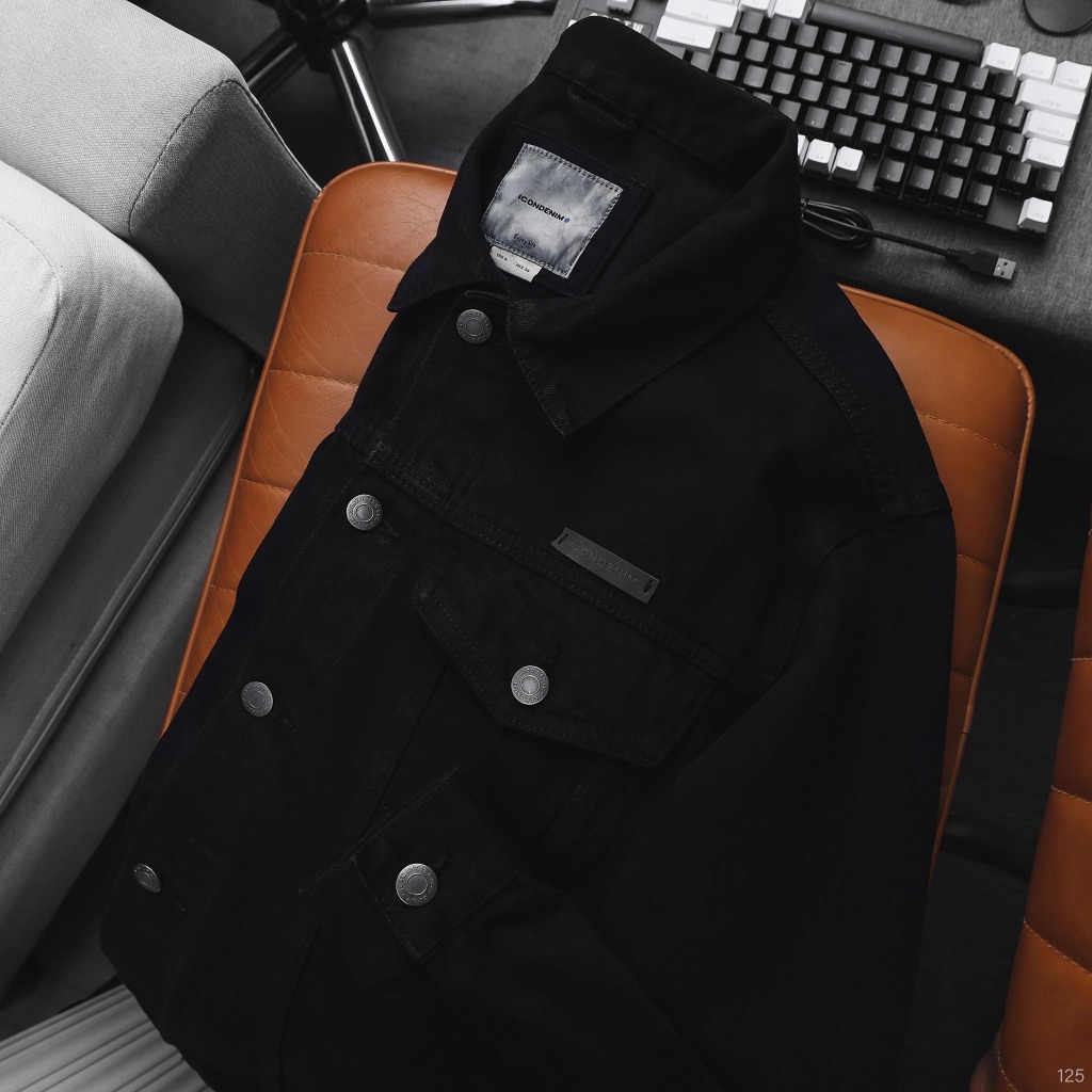 Áo Khoác Jeans Nam ICONDENIM Basic Dày Dặn - AKID0125