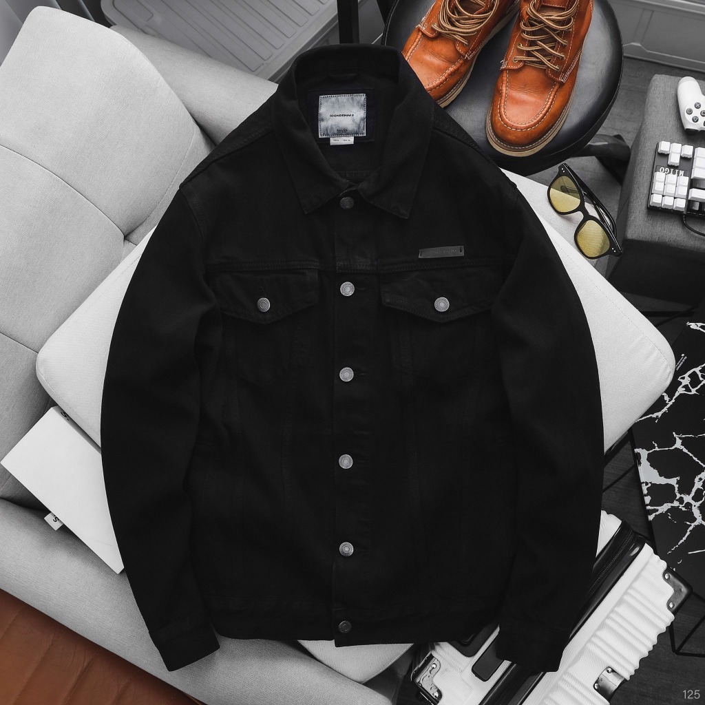 Áo Khoác Jeans Nam ICONDENIM Basic Dày Dặn - AKID0125