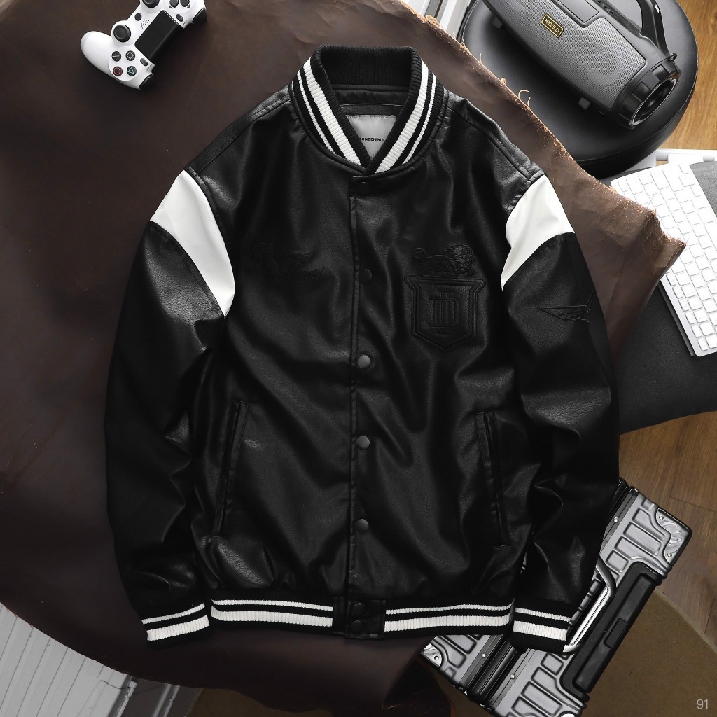 Áo Khoác Bomber Leather ICONDENIM The Strong Are The Winners Chất Da Dày Dặn - AKID0091