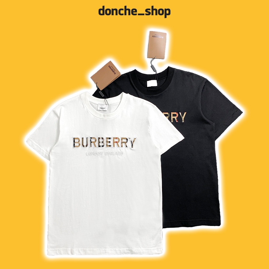 Áo Thun Tay Lỡ Burberry Thêu Hoạ Tiết BBR London England - Áo Thun Boy Phố Dày Dặn Hot Trend - donche_shop 90286