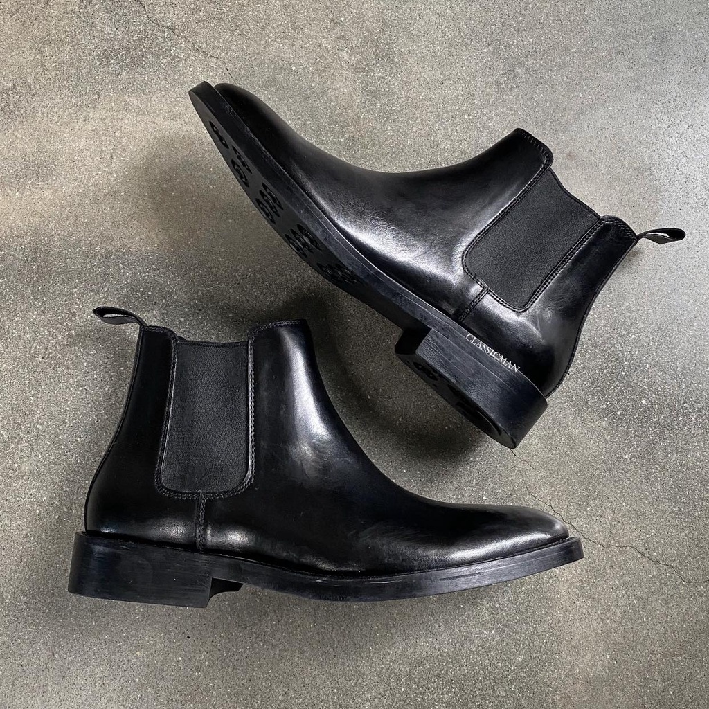Giày boots nam Chellsea Boots Classic đế khâu chắc chắn