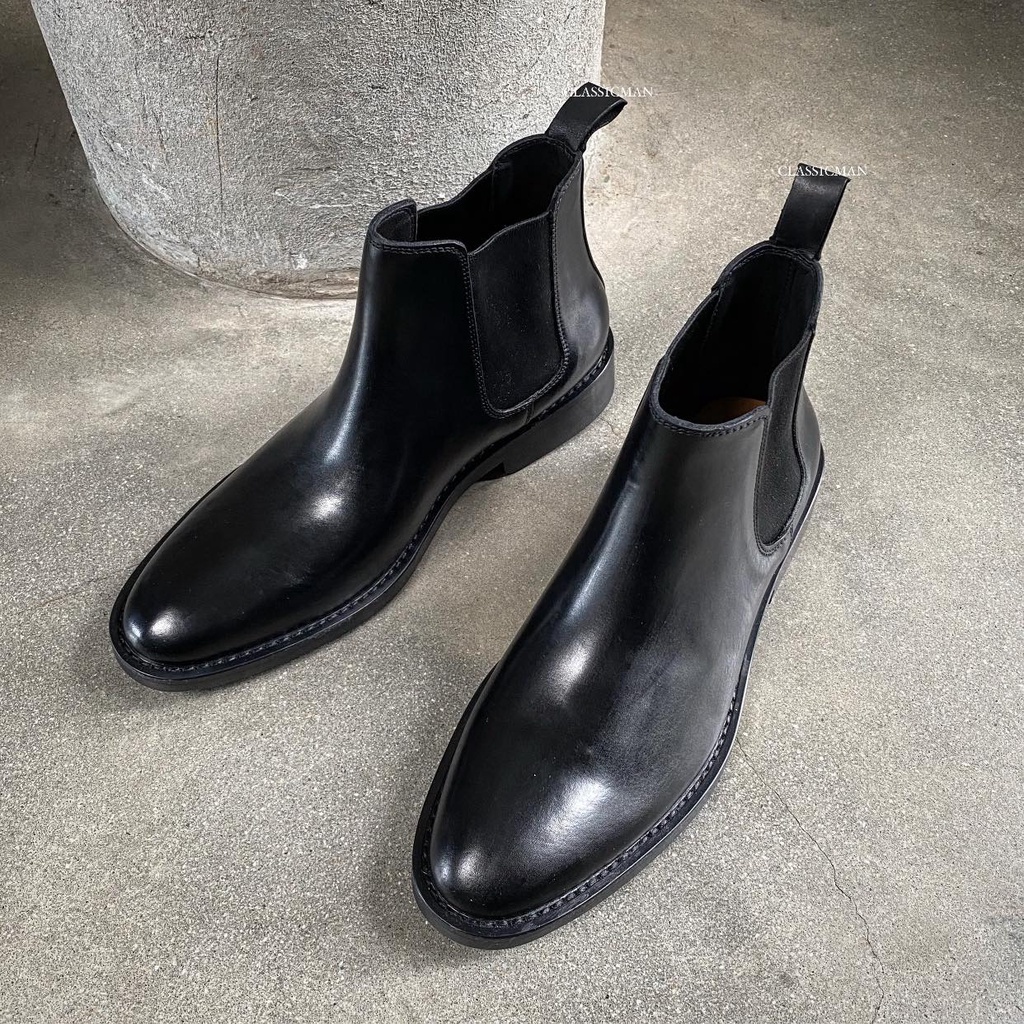 Giày boots nam Chellsea Boots Classic đế khâu chắc chắn