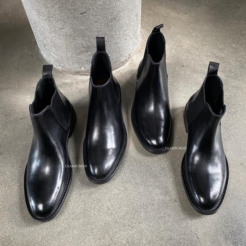 Giày boots nam Chellsea Boots Classic đế khâu chắc chắn