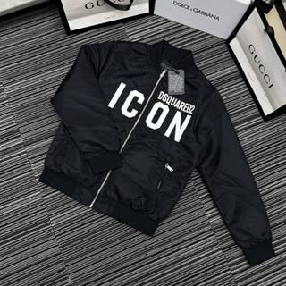 Áo khoác bomber gió nam nữ Dolce in logo chữ DG ngực phối thêu logo sắt sau lưng bo ống chun 2 lớp AK57P
