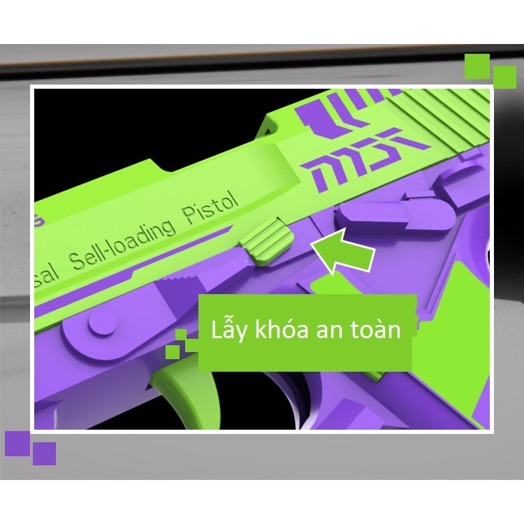 Đồ chơi súng M1911 cà rốt in 3D hot trend vui nhộn