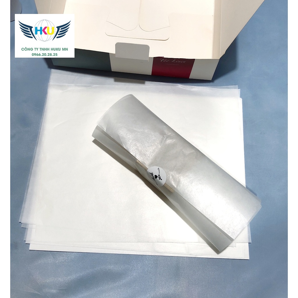 Combo 100 tờ 20x25cm giấy nến, giấy lót quần áo, giấy lót hai mặt bóng