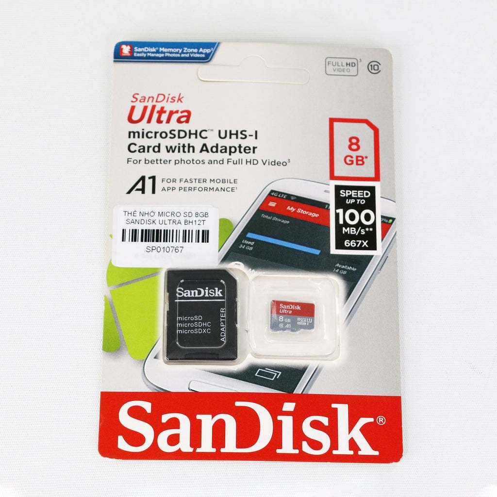 Thẻ Nhớ MicroSD 128GB / 64GB / 32GB / 16GB / 8GB / 4GB , Thẻ Nhớ SanDisk Tốc Độ Cao Ultra Class 10 667x 100MB/s