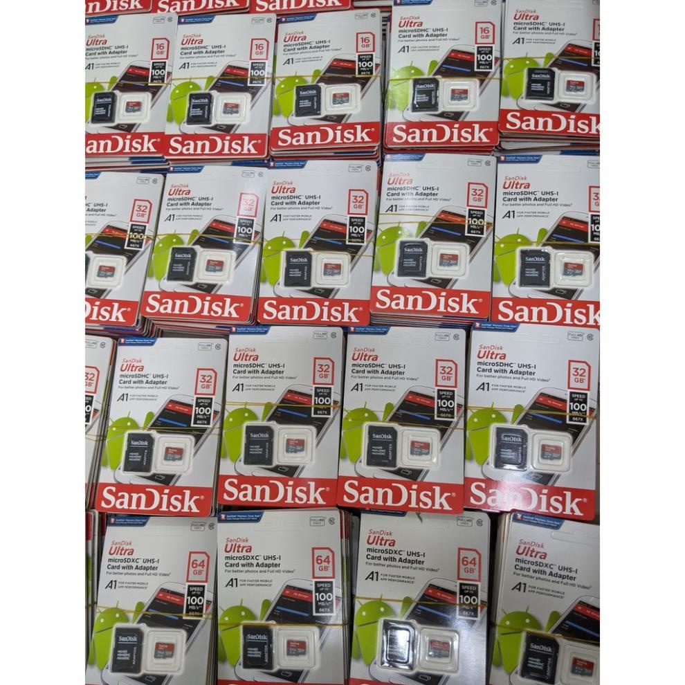 Thẻ Nhớ MicroSD 128GB / 64GB / 32GB / 16GB / 8GB / 4GB , Thẻ Nhớ SanDisk Tốc Độ Cao Ultra Class 10 667x 100MB/s