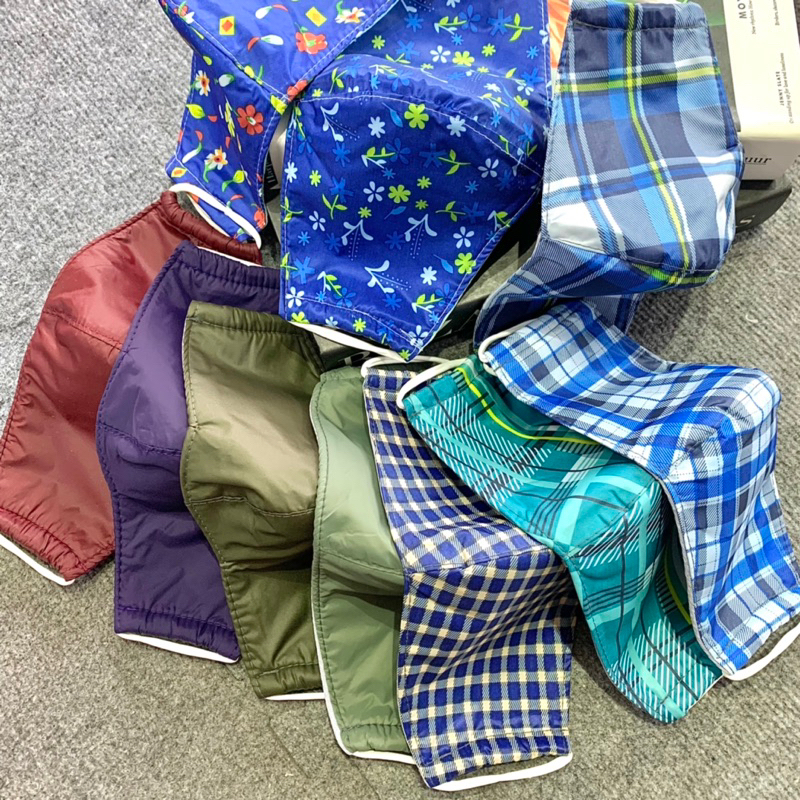 Khẩu trang vải đi mưa chống thấm nước hàng 2 lớp Nam nữ mang được