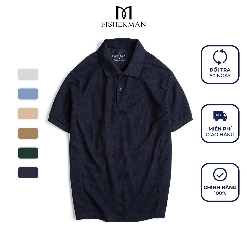 Áo polo nam  local brand gân bo viền phong cách trẻ trung năng động Fisherman