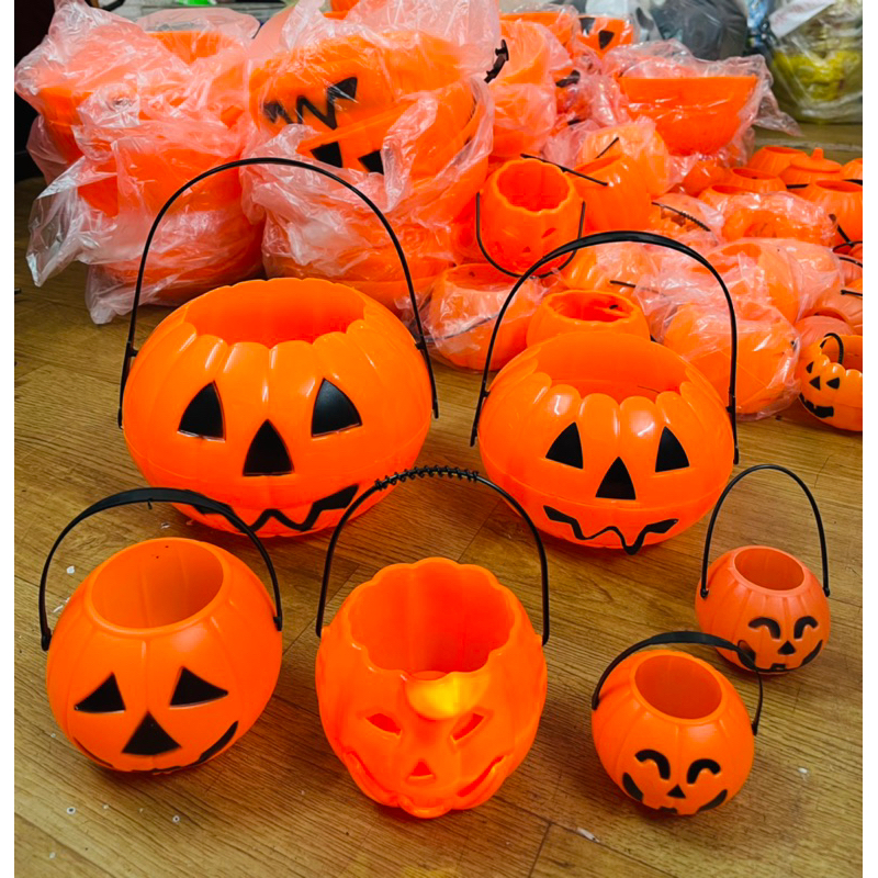 Giỏ bí ngô xách đựng kẹo chơi lễ hội halloween / giỏ xách bí ngô hoá trang HALLOWEEN
