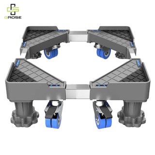 Chân Kê Máy Giặt, Tủ Lạnh, Máy Lọc Nước Đa Năng Chất Liệu Inox 304 Điều Chỉnh Kích Thước Linh Hoạt Có Bánh Xe