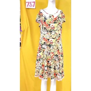 đầm thun họa tiết size L/XL. S787