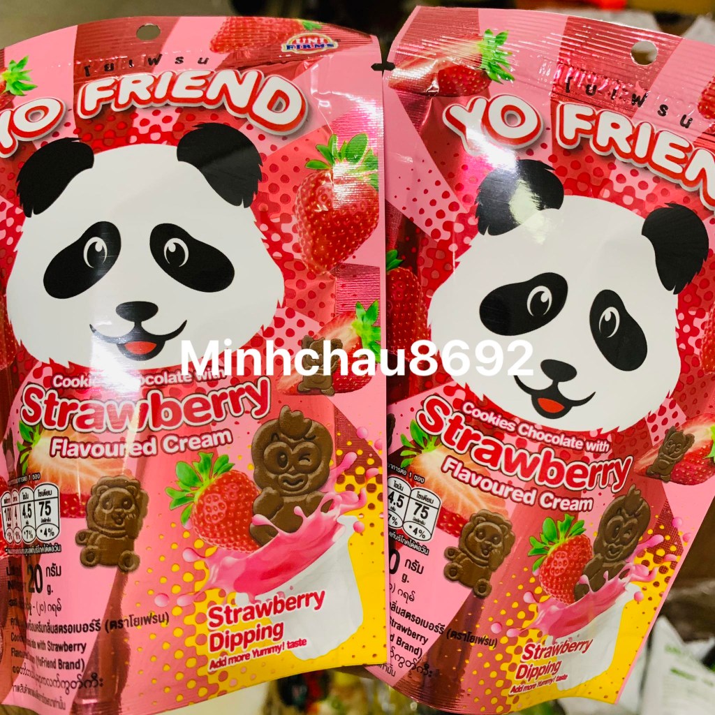 13 gói bánh gấu socola chấm kem sữa Yofriend thái lan