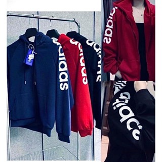 Áo Hoodie Zip Adidas Thể Thao Chất Vải Nỉ Cotton Cao Cấp, Áo khoác hoodie Adidas nam nữ chào mùa đông không lạnh