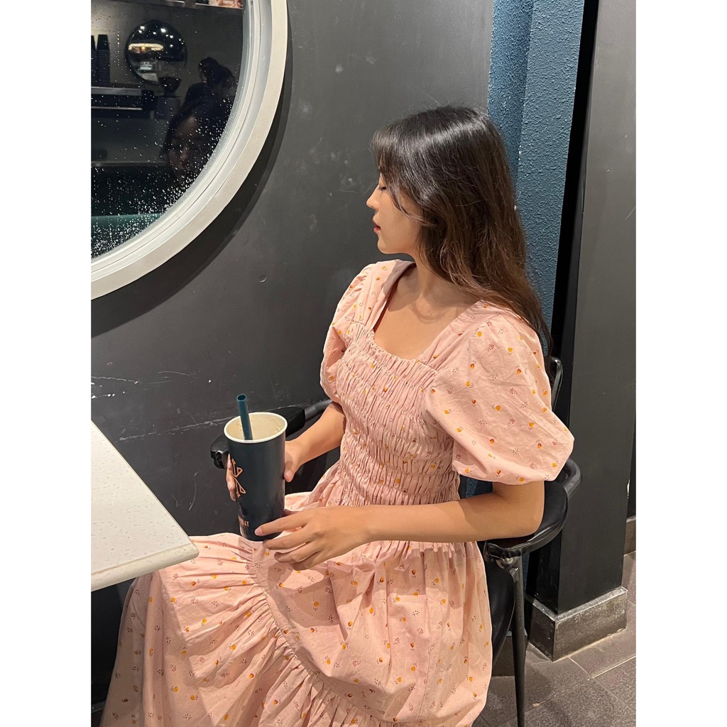 Váy thêu hoa dáng dài 2 lớp