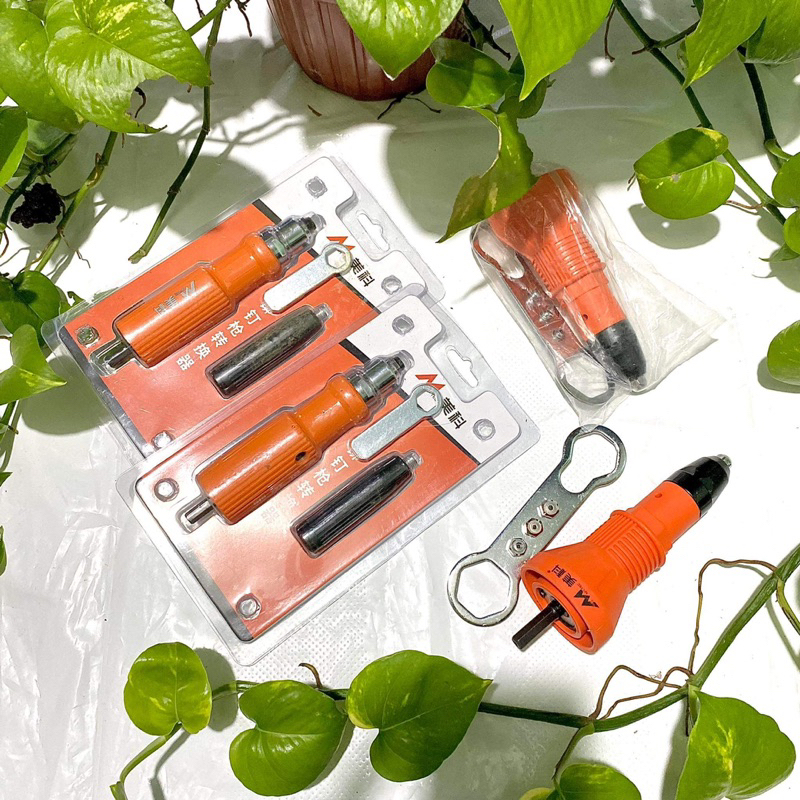 Đầu rút rive , đầu rút đinh tán dùng cho máy khoan Chất liệu : nhựa và kim loại