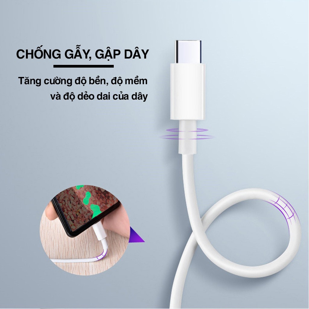 Cáp sạc điện thoại MINPRO - sạc nhanh, sạc tiêu chuẩn tương thích với Iphone, samsung, oppo, xiaomi