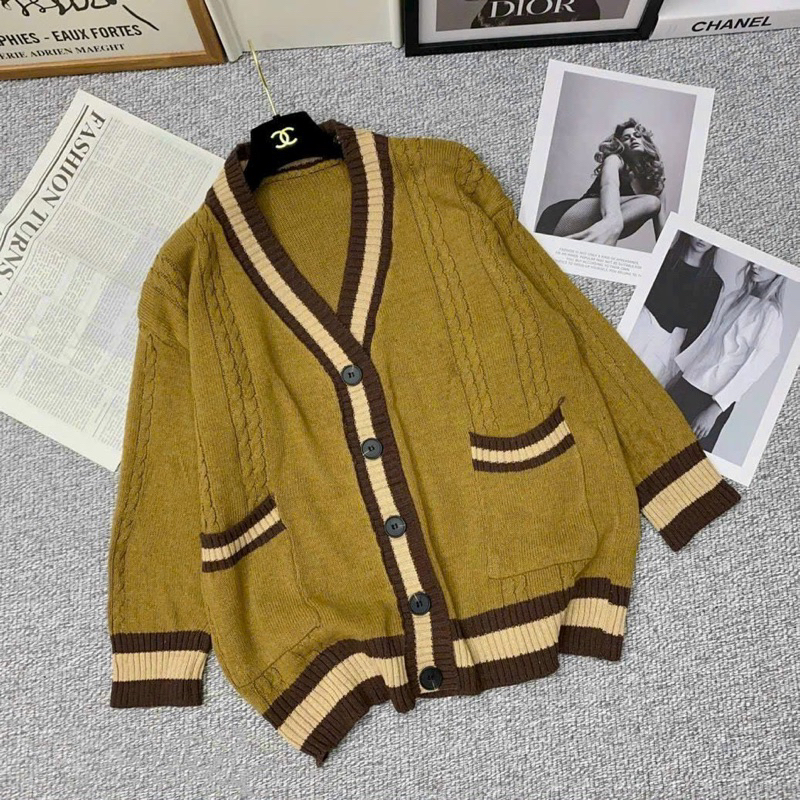 Áo khoác len lông viền 3 mầu