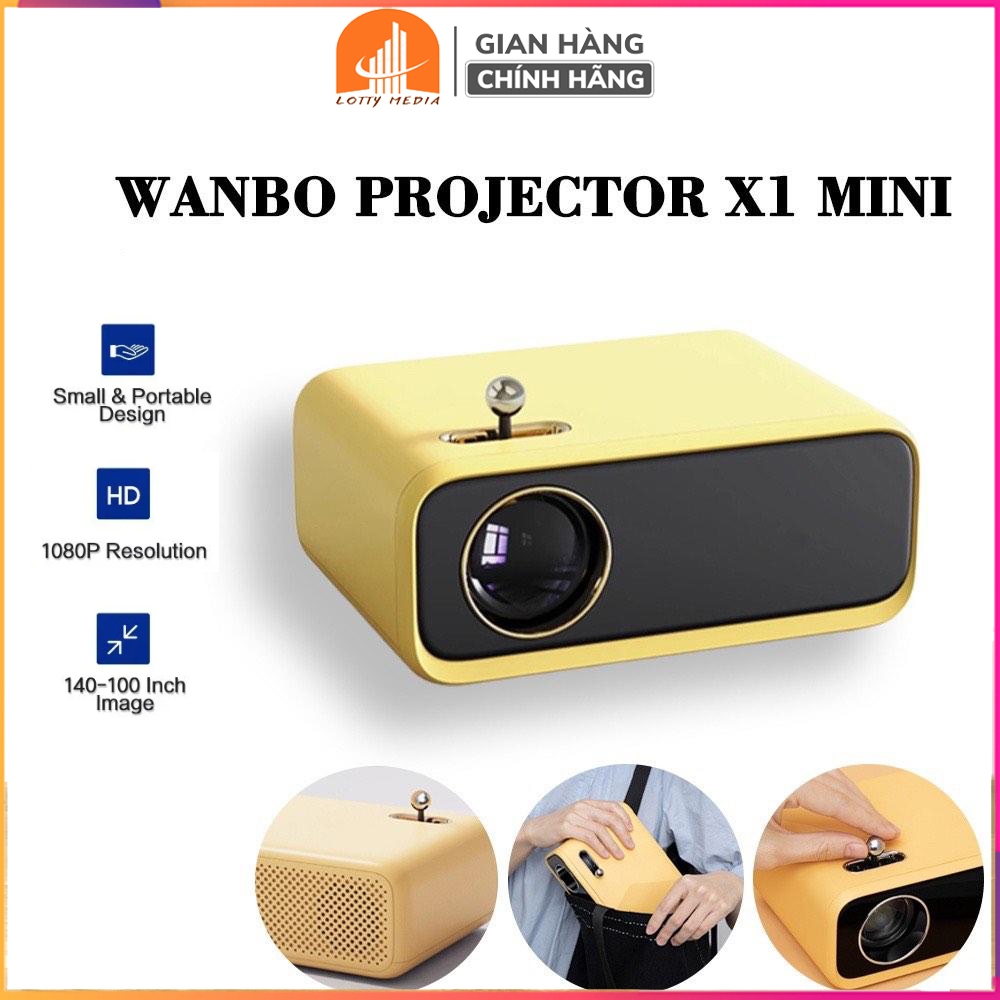 Máy Chiếu Mini Kaw Wanbo-XS01 – Độ Phân Giải 1080P – Trình Chiếu Đến 120 Inch - BH chính hãng 18 tháng
