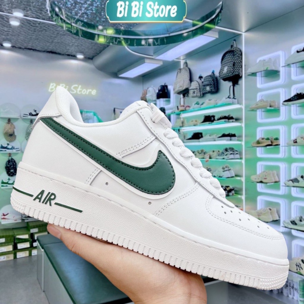 Giày_Nike AF1 Nam Nữ, Giày Air Force 1 Vệt Xanh Lá Thời Trang Hàng Đẹp Hot Trend Full Box