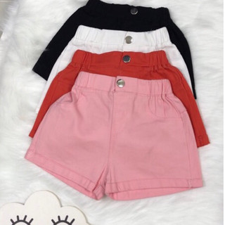 Quần đùi, quần short kaki cho bé gái, quần 1 khuy size 8-30kg