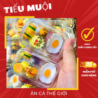 Hộp Kẹo Dẻo Humberger Trứng đủ loại Ăn Vặt Tiểu Muội