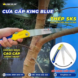 Cưa cầm tay gấp gọn cưa cây cưa gỗ cưa xếp King Blue
