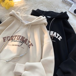 Áo Hoodie nam nữ FORTUNATE APT Unisex Áo khoác hoodie nỉ bông From rộng Mũ to 2 lớp dây rút bản đôi mới nhất