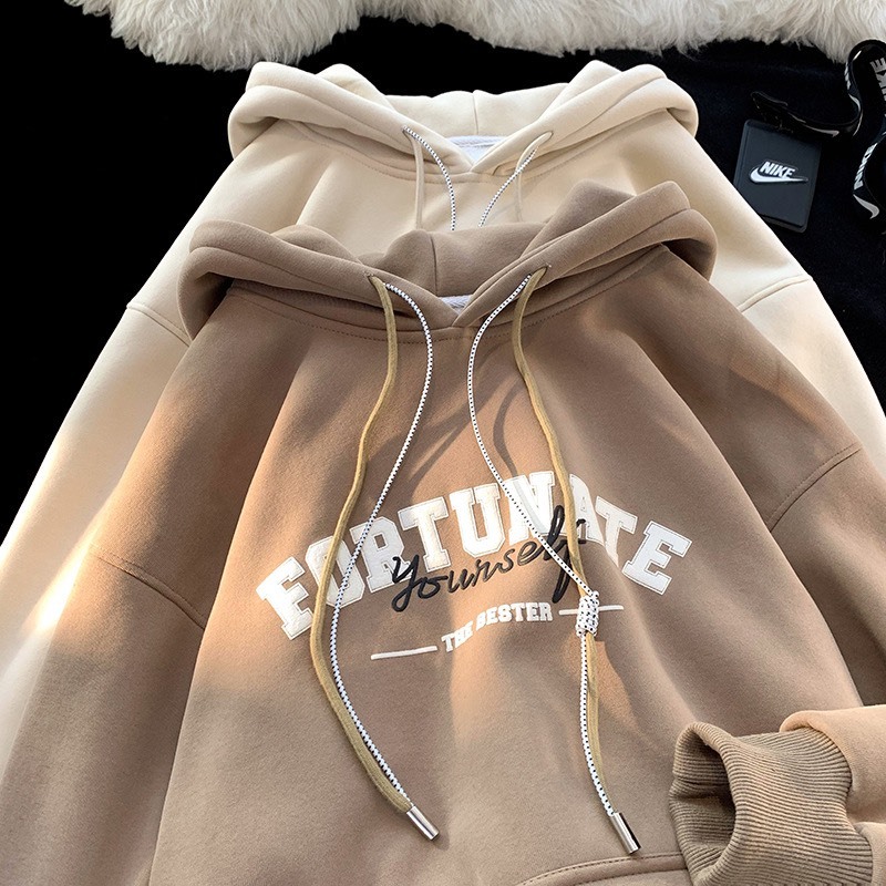 Áo Hoodie nam nữ FORTUNATE APT Unisex Áo khoác hoodie nỉ bông From rộng Mũ to 2 lớp dây rút bản đôi mới nhất