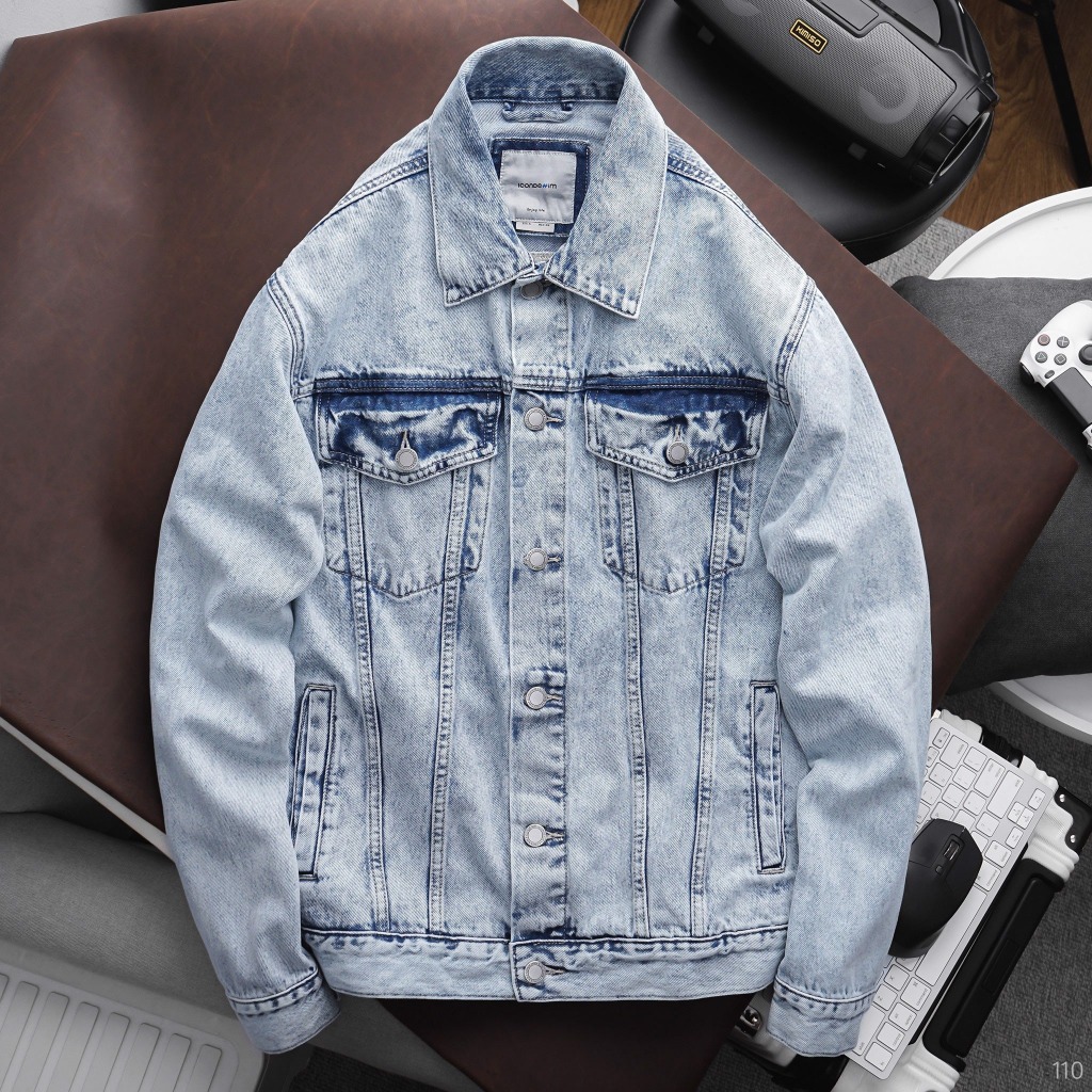 Áo Khoác Denim ICONDENIM Basic Dày Dặn - AKID0110